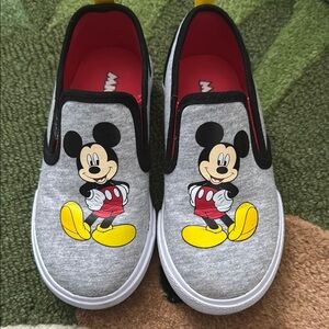 Disney Mickey Mouse Kids Slip-On Shoes - Gray and Black